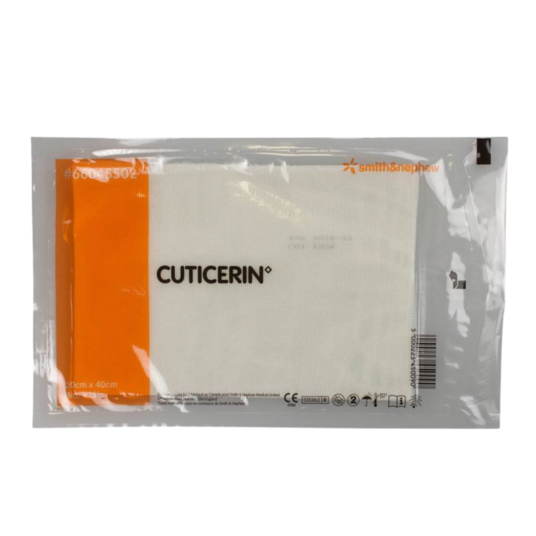Individual sterile sachet of Smith & Nephew Cuticerin ointment dressing, large size 20cm x 40cm.