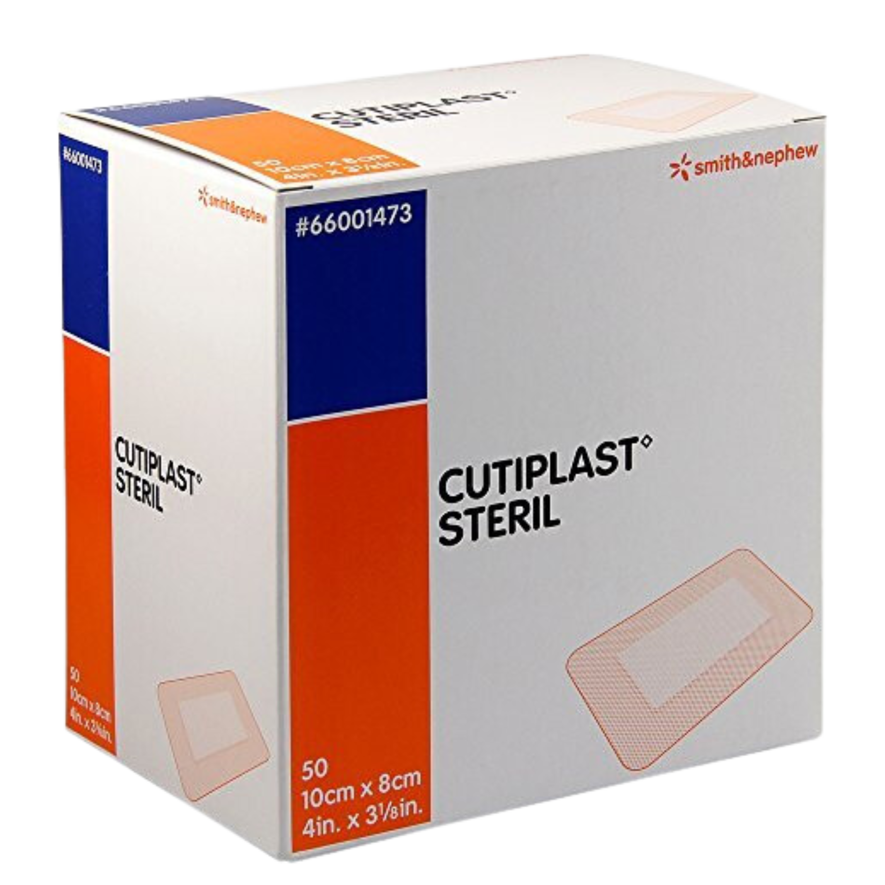 Smith & Nephew Cutiplast Steril dressing, 10cm x 8cm, pack of 50, REF 66001473.