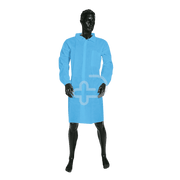 Disposable Blue Laboratory Coats Non-Sterile Non-Woven With Velcro Seal Gowns &