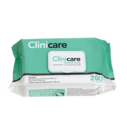 Clinicare Alcohol Free Disinfecting Wipes Flat Pack Surface Cleansers &