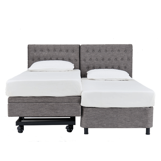 Aspire Comfimotion Fixed Companion Suits Care & Luxe Portobello Grey Long Single Beds