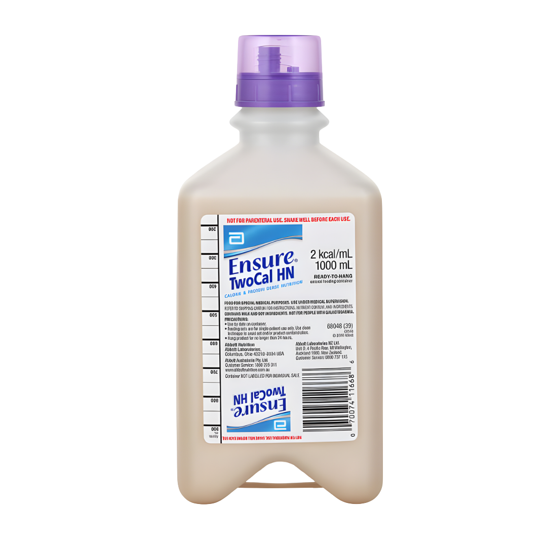 Ensure Twocal HN Ready To Hang Vanilla 1000ml high-calorie, high-protein tube feeding formula.