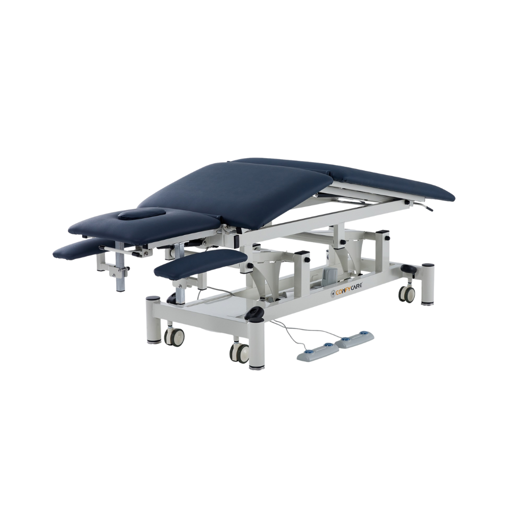 Five Section Treatment Couch With Postural Drainage Navy Blue Examination Couches & Tables