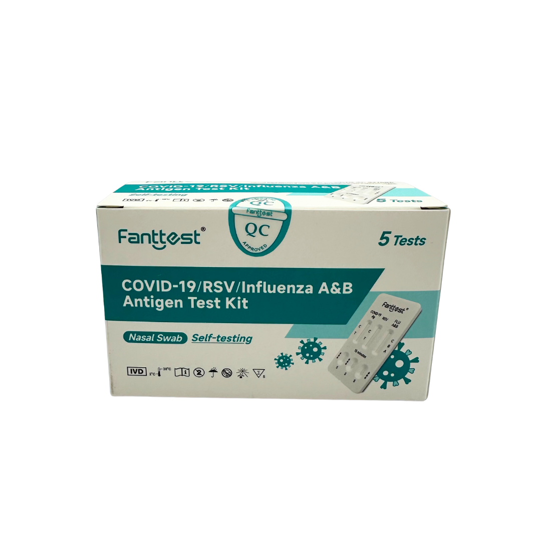 5-in-1 Rapid Test Kit – COVID, Flu, RSV