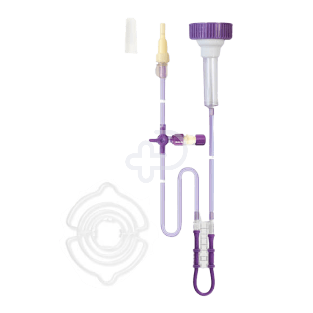 Flocare Infinity Bottle Set 3-Way Port & Drip Chamber Feeding Tubes Accessories