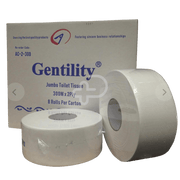 Gentility Jumbo Tiolet Roll 300M 2Ply Individual Wrap Premium Virgin Paper Toilet