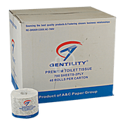 Gentility Toilet Roll 700 Sheets 2Ply Individual Wrap Virgin Paper