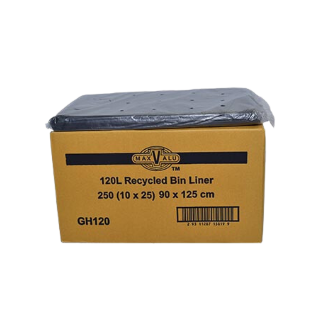 Maxvalu 120L Recycled Bin Liner 125 X 90Cm Liners