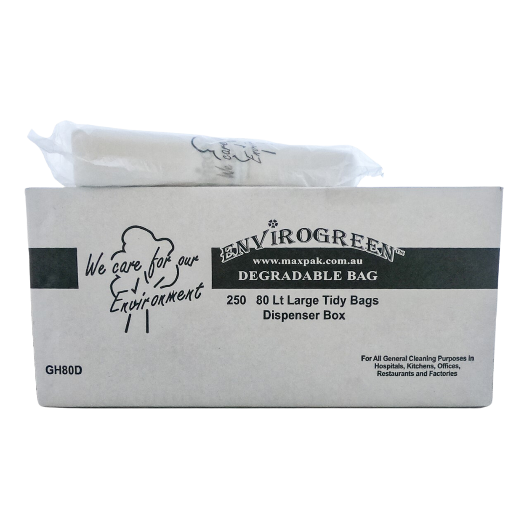 Envirogreen Degradable Bags 80L (95 X 75Cm) / 25 Units Per Pack Bin Liners