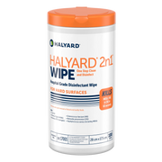 HALYARD 2n1 Wipe container with orange lid on a white background