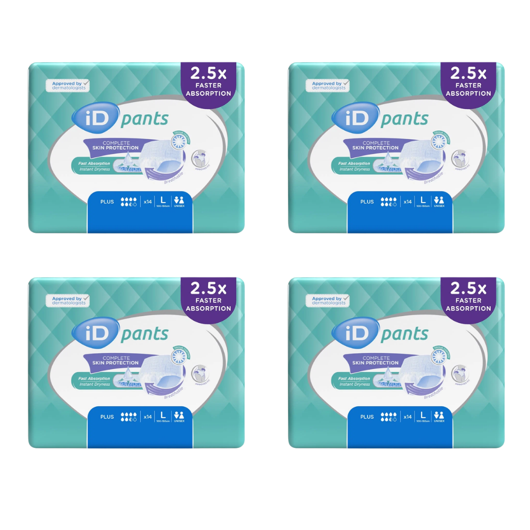 iD Pants Plus Large Unisex 1375ml absorbent pull‑up continence underwear