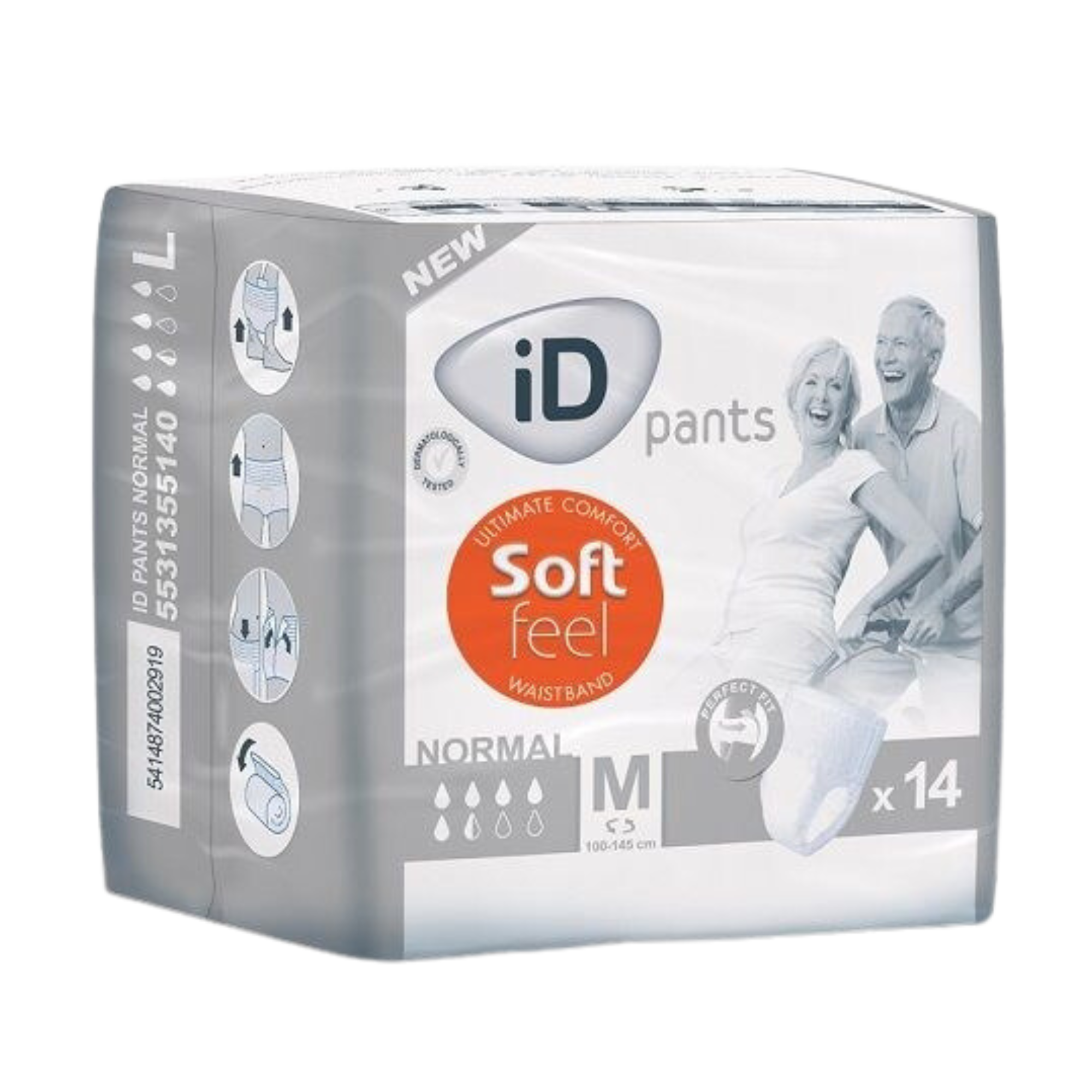 iD Pants Soft Feel Normal provide discreet, breathable protection with soft material and secure fit, ensuring comfort and confidence for daily continence care.
