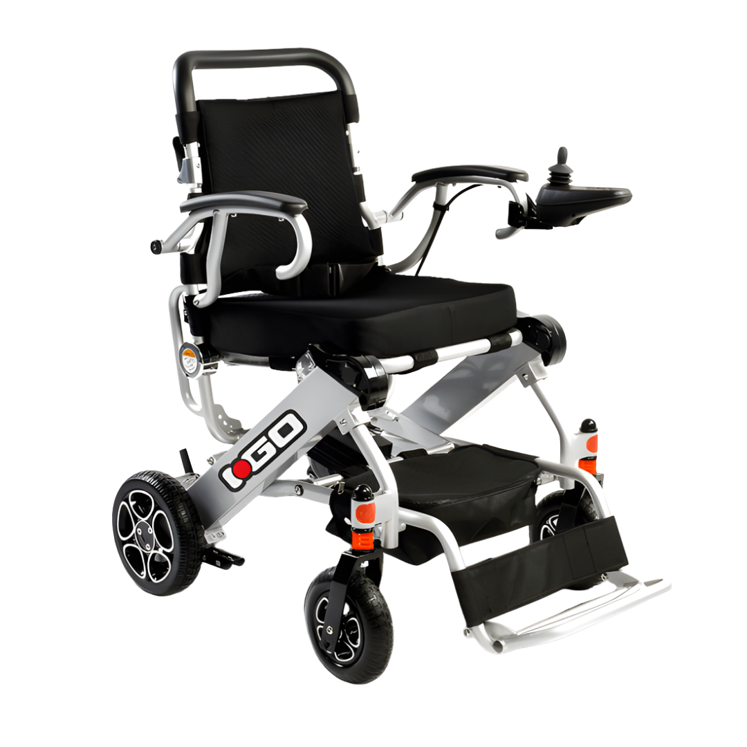 iGo Folding Power Wheelchair compact design, foldable frame, powered mobility, standard variant for everyday independence.