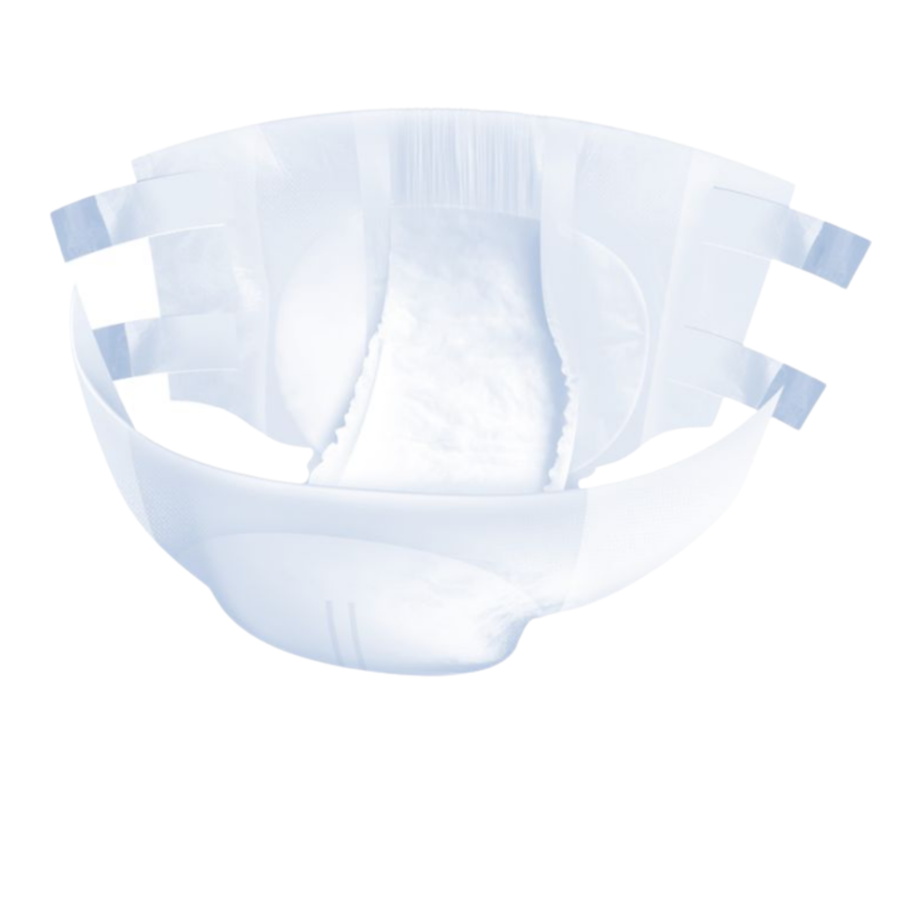 An open view of an iD Slip Plus incontinence brief, showing the multi-layer absorbent core and adjustable side fastening tabs.