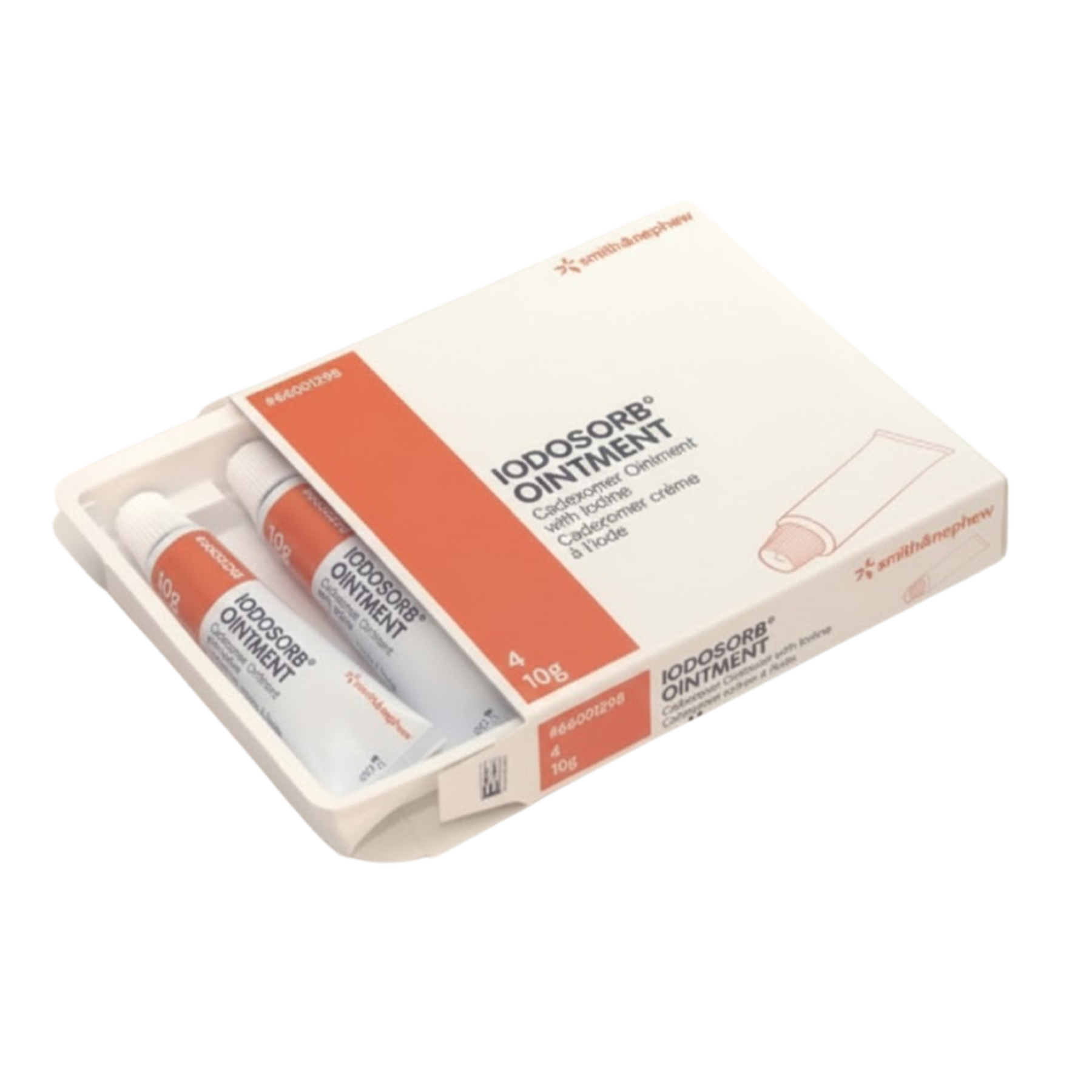 Packaged iodosorb ointment with visible branding on a white background