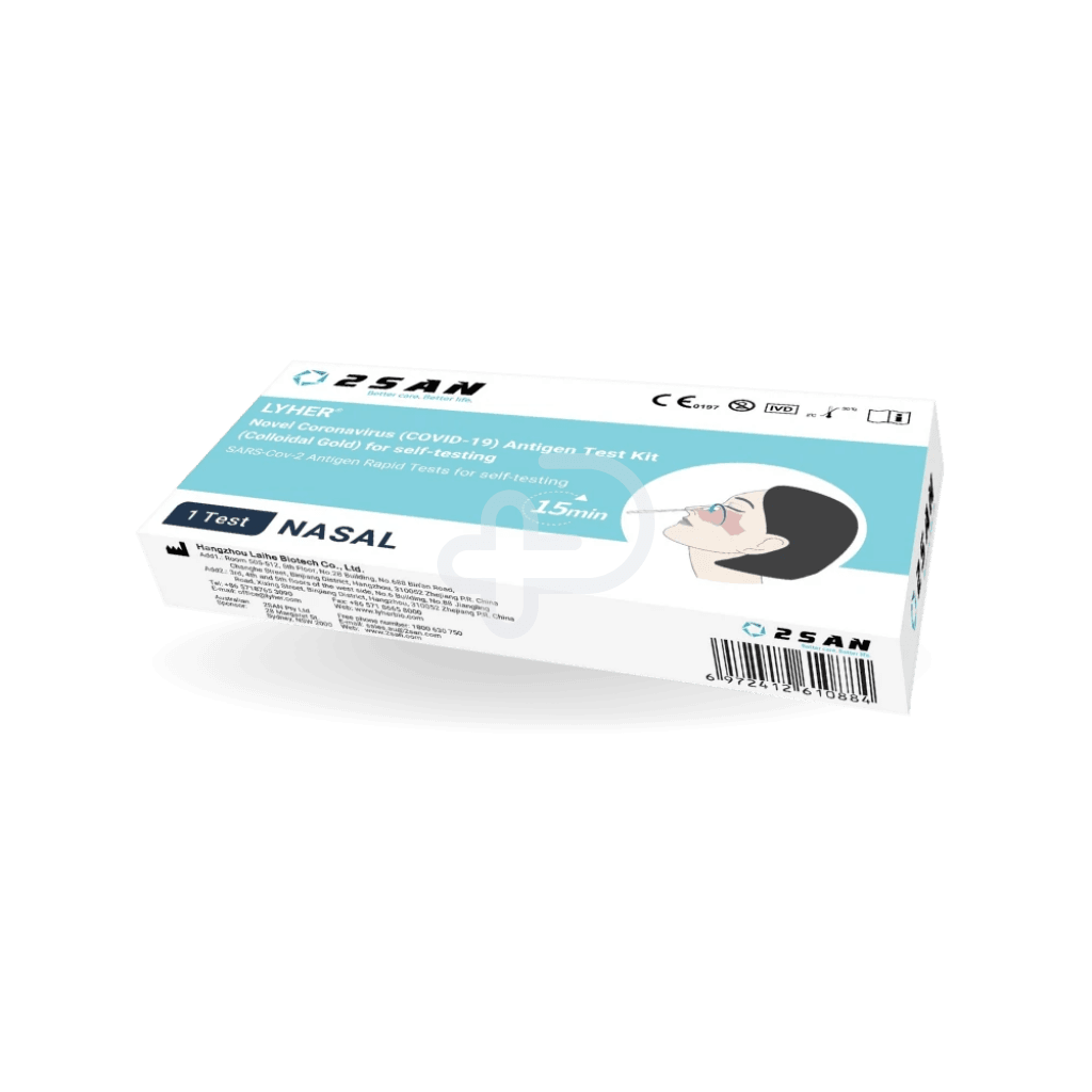 Lyher Novel Covid-19 Antigen Test Kit Self Testing Nasal Swab Rapid