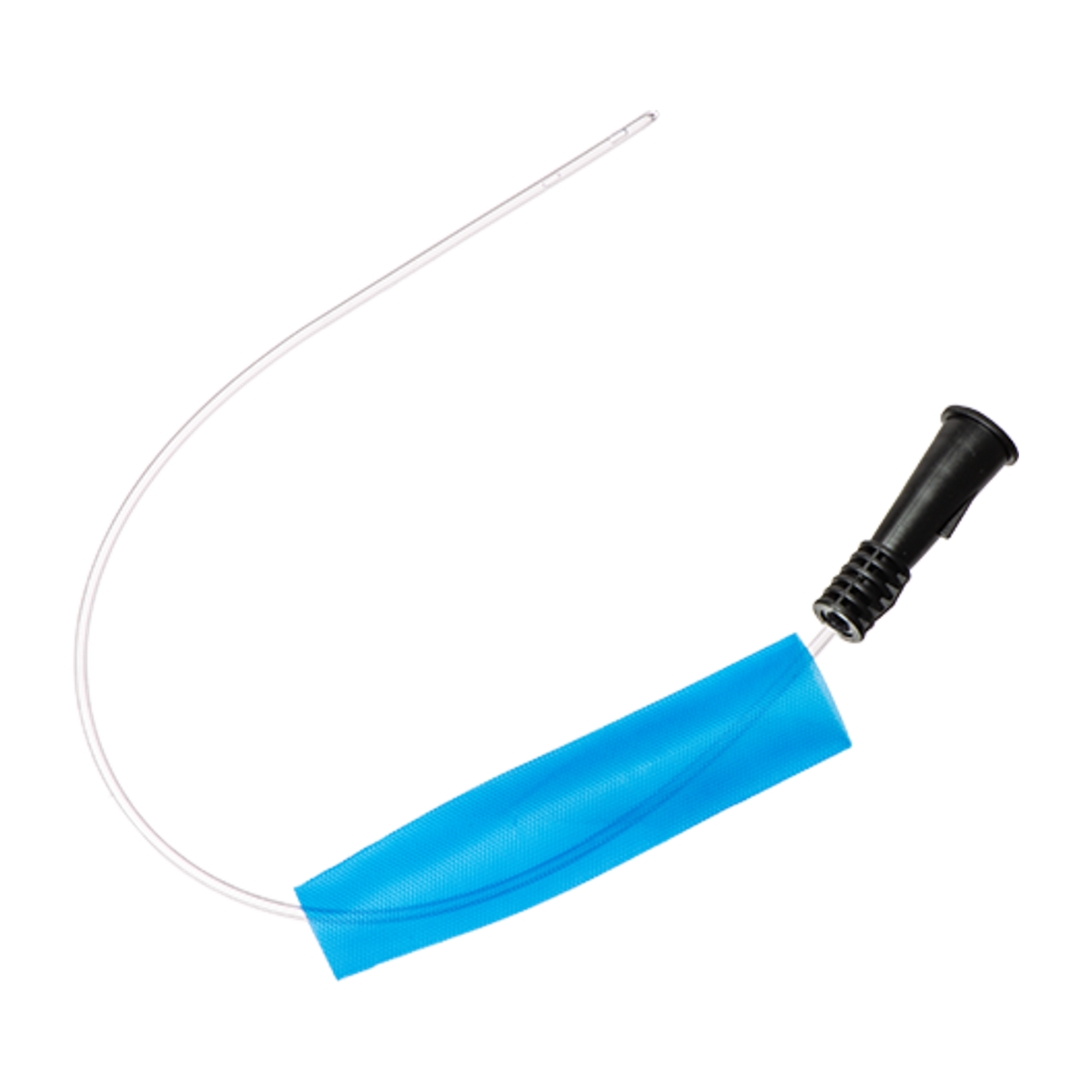 m|devices Standard Nelaton Catheter Paediatric 30cm 10Fr, black connector with blue holding sleeve