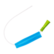 m|devices Standard Nelaton Catheter Paediatric 30cm 6Fr, light green connector with blue holding sleeve