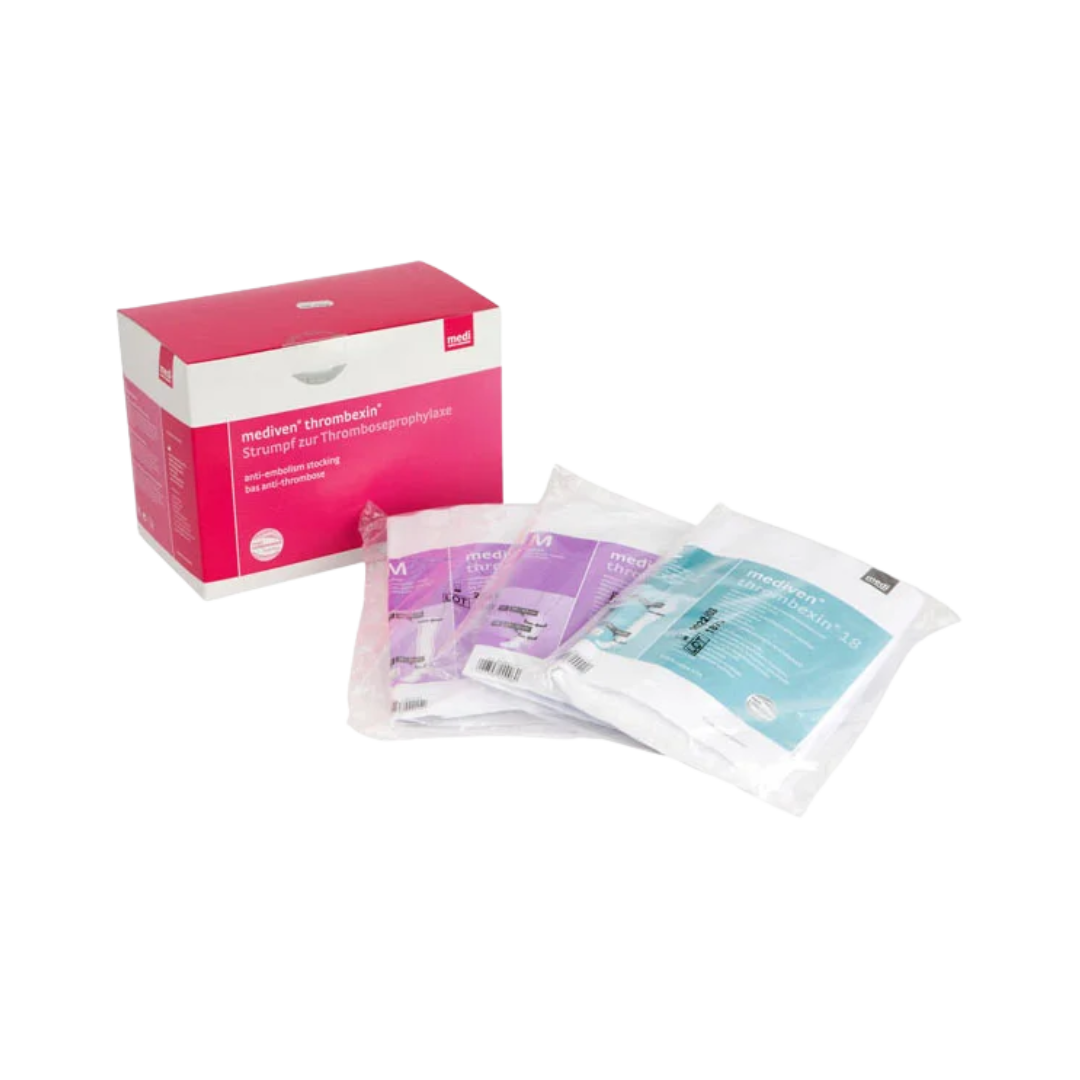Mediven Thrombexin Compression Stockings – effective thrombosis prophylaxis, soft and comfortable, ideal for medical use.
