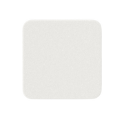 Close-up of a single white, square Mölnlycke Mepilex soft silicone foam dressing pad.
