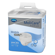 MoliCare Premium packaging for disposable adult diapers on a white background