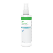 A white 250ml spray bottle of Mölnycke Granudacyn Wound Irrigation Solution with a green and white label.