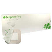 Molnlycke Mepore Pro adhesive absorbent dressing, size 9x30 cm, sterile wound dressing with soft adhesive border and absorbent pad.
