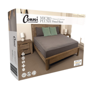 Conni Micro-Plush Queen Waterproof Fitted Sheet Charcoal Bedding