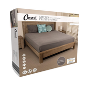 Conni Micro-Plush Single Waterproof Flat Sheet Charcoal Bedding