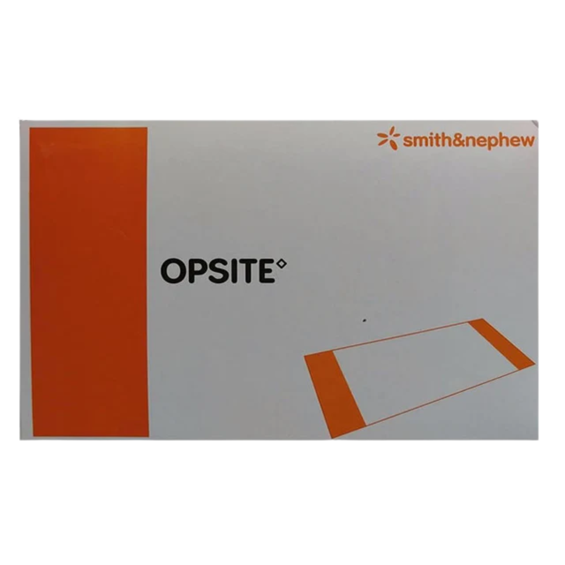 Brand packaging for Opsite Incise Drapes by Smith & Nephew, featuring the signature orange and white box design.