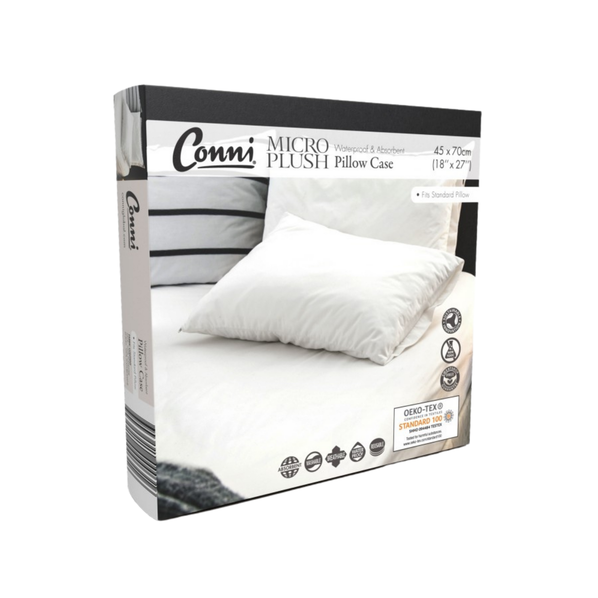 Conni Micro-Plush Waterproof Pillow Protector Bedding