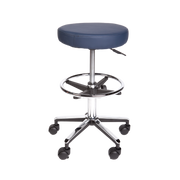 Round Stool Premium With Foot Ring Navy Blue Stools Bed Screens & Iv Stands