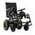 Black electric wheelchair with green accents on a white background. QUICKIE Q200 R Power Chair