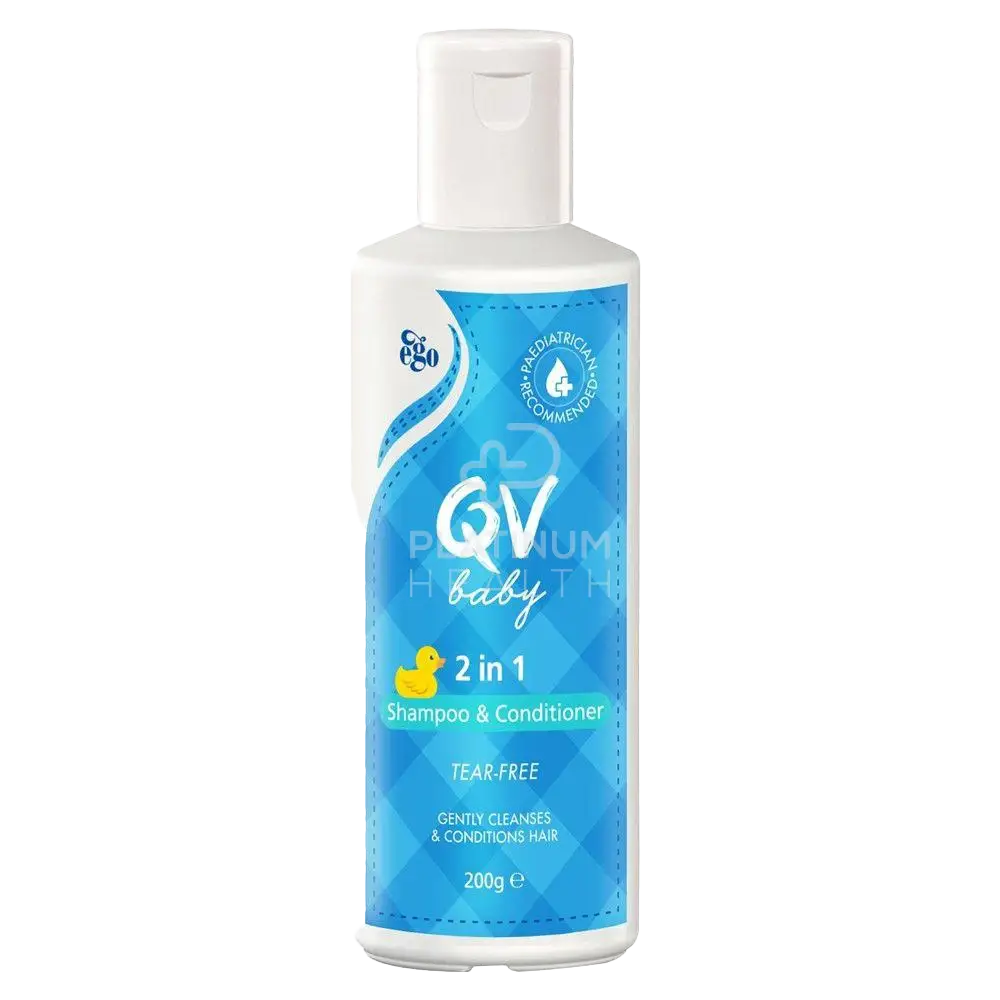 Qv Baby 2 In 1 Shampoo & Conditioner 200G Bottle Cleansing Bathing