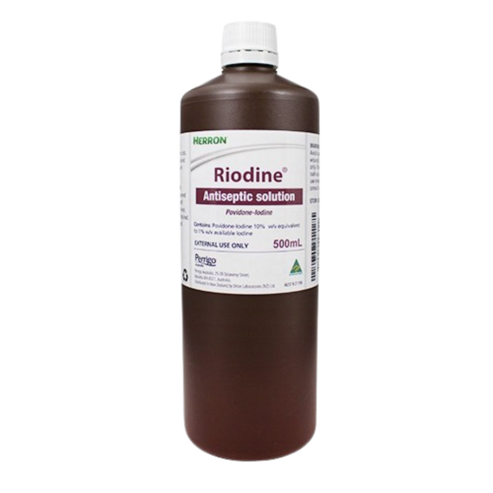 Riodine Antiseptic Solution 10% Povidone-Iodine 500Ml Creams & Solutions