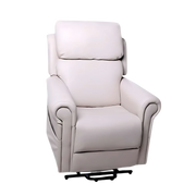 Royale Medical Chadwick Quad Motor Leather Lift Chair in Oxford Plush – premium reclining chair with head and lumbar support.