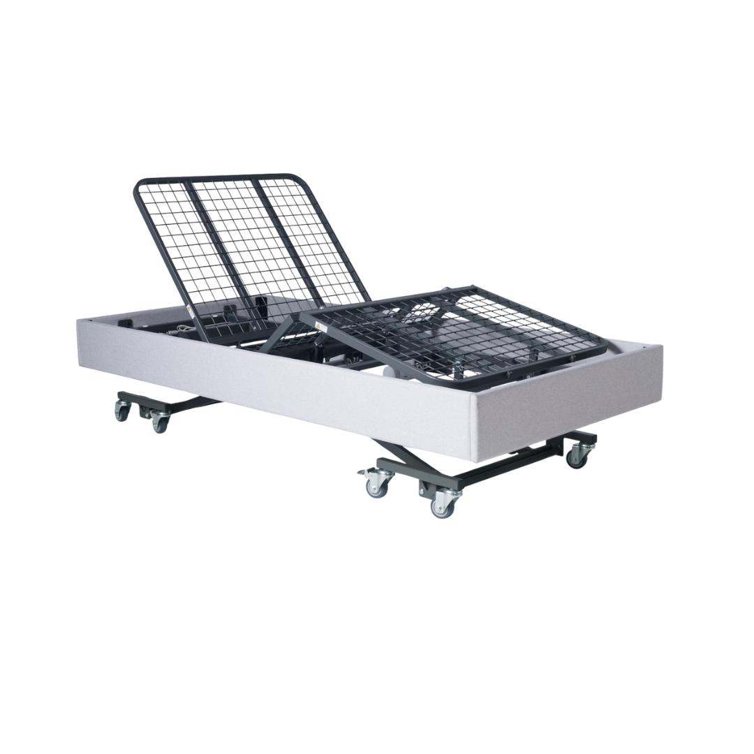 Royale Multi-Motion Bed showing adjustable sections for head and leg elevation, ideal for Trendelenburg positioning.
