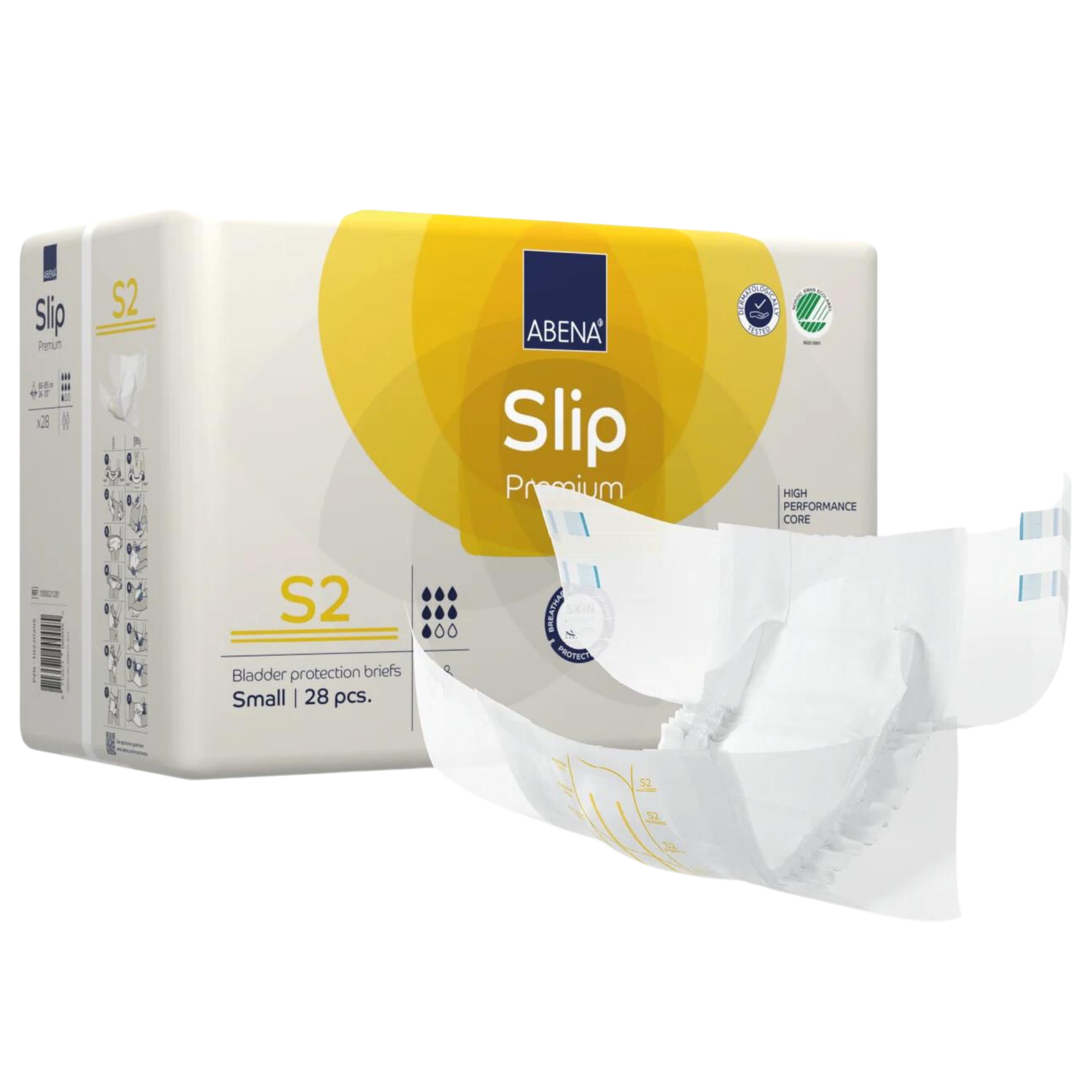 Abena Slip S2 1800Ml 60-85Cm Disposable Pads Pants & Liners