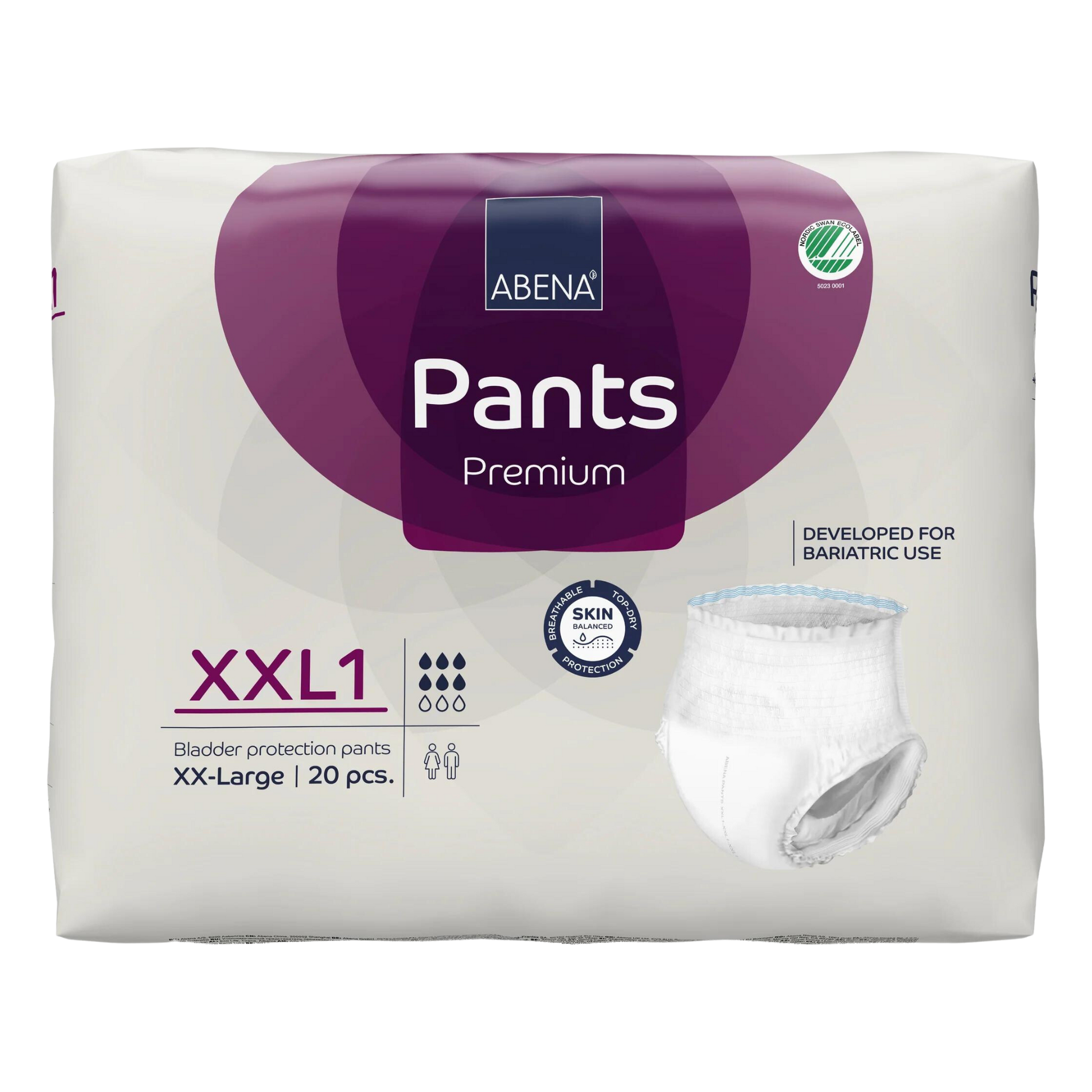 Abena Pants Bariatric 2XL1 – 1700ml incontinence underwear for waist sizes 153–203cm
