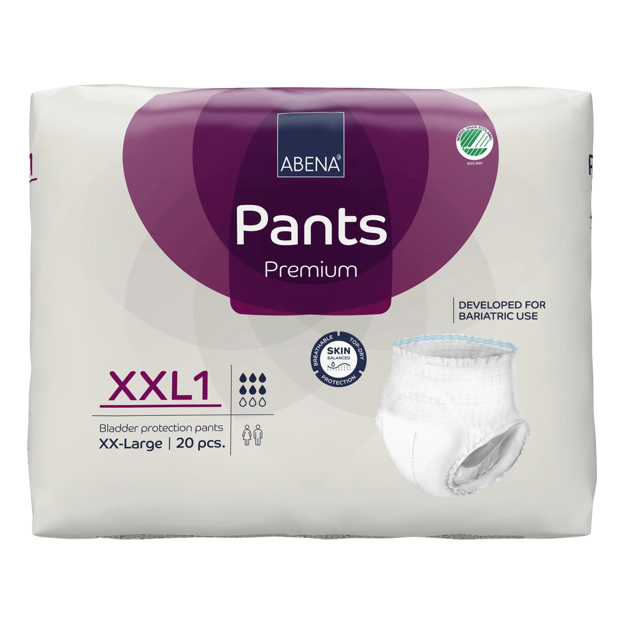 Abena Pants Bariatric 2XL1 – 1700ml incontinence underwear for waist sizes 153–203cm