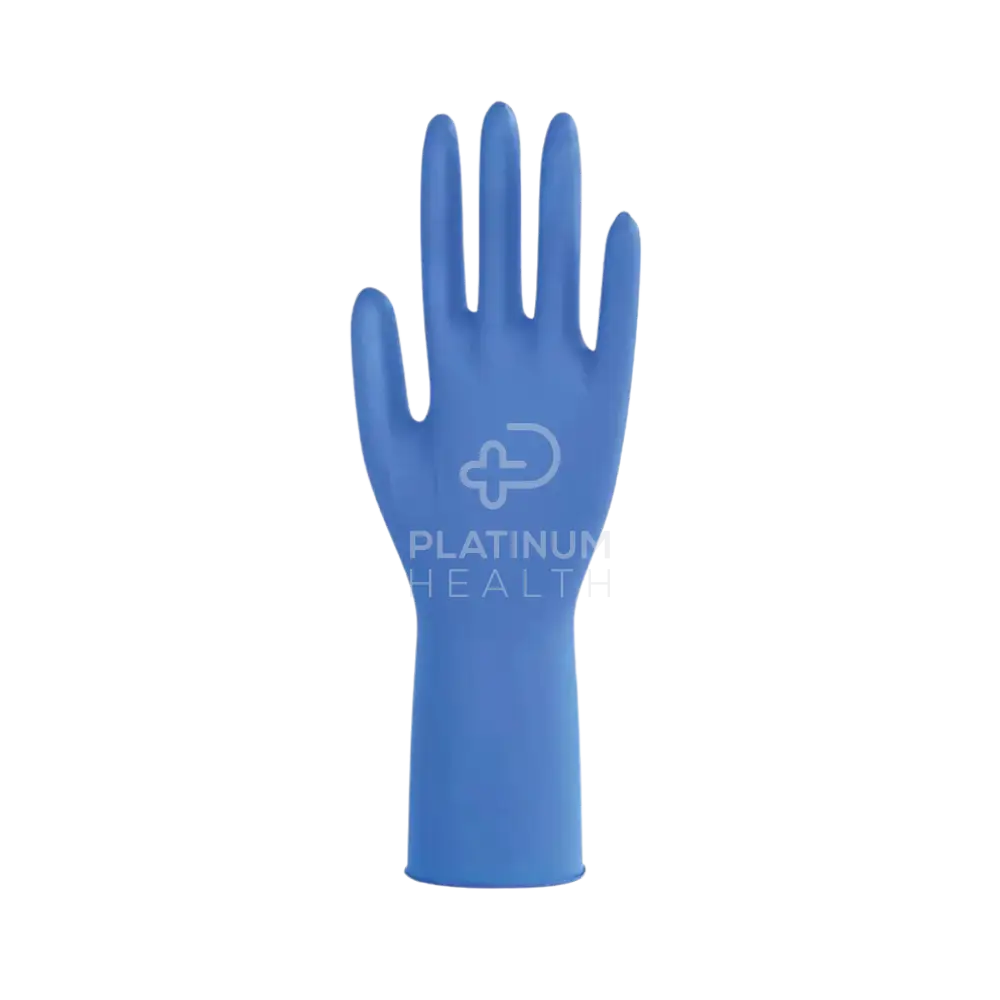Sante Disposable Blue Nitrile Medical Examination Gloves 285Mm Long Cuff