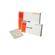 Large Smith & Nephew CICA-CARE adhesive silicone gel sheet, 12cm x 15cm, displayed with its blue and white cardboard packaging and sterile protective tray.