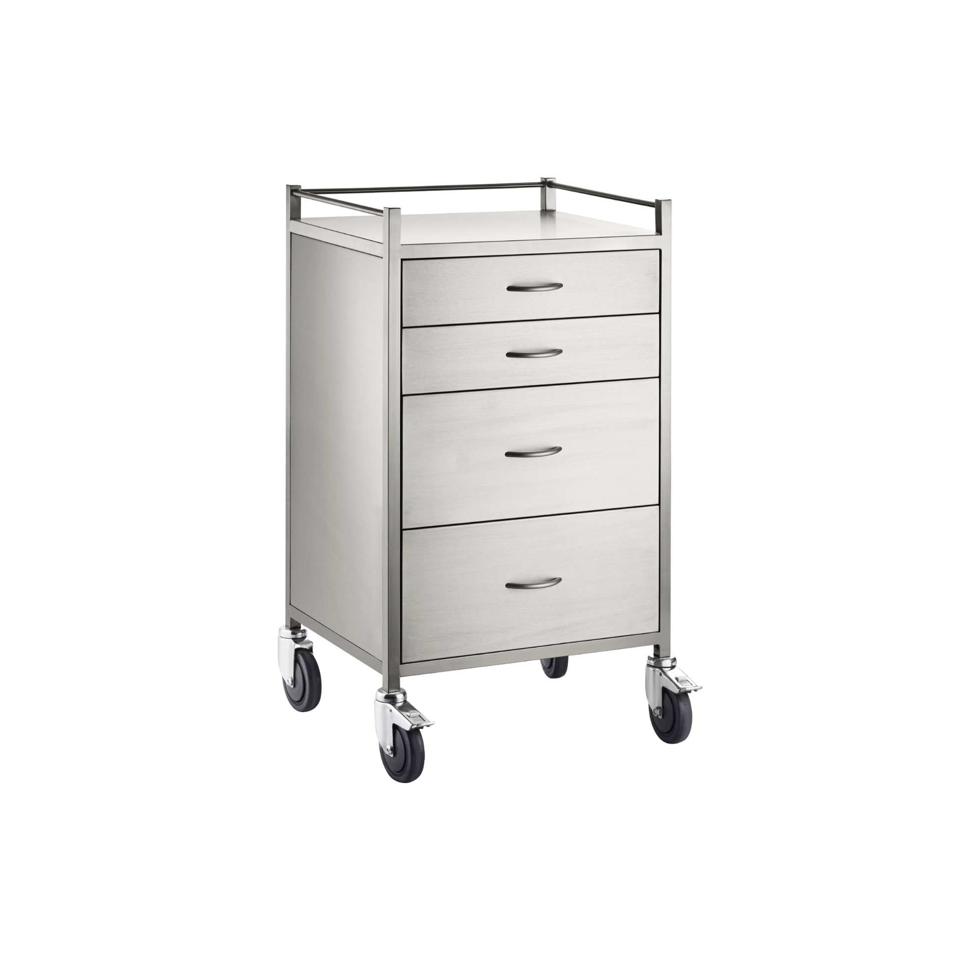 Stainless Steel Anaesthetic Trolley Four Drawer Medical Carts & Trolleys