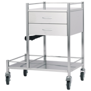 Stainless Steel Oxygen Trolley Two Drawer Each Medical Carts & Trolleys