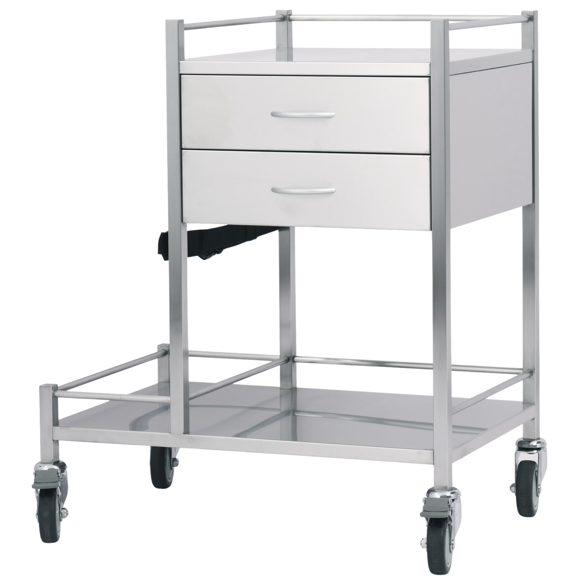 Stainless Steel Oxygen Trolley Two Drawer Each Medical Carts & Trolleys
