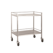 Stainless Steel Double Trolley No Drawer Medical Carts & Trolleys
