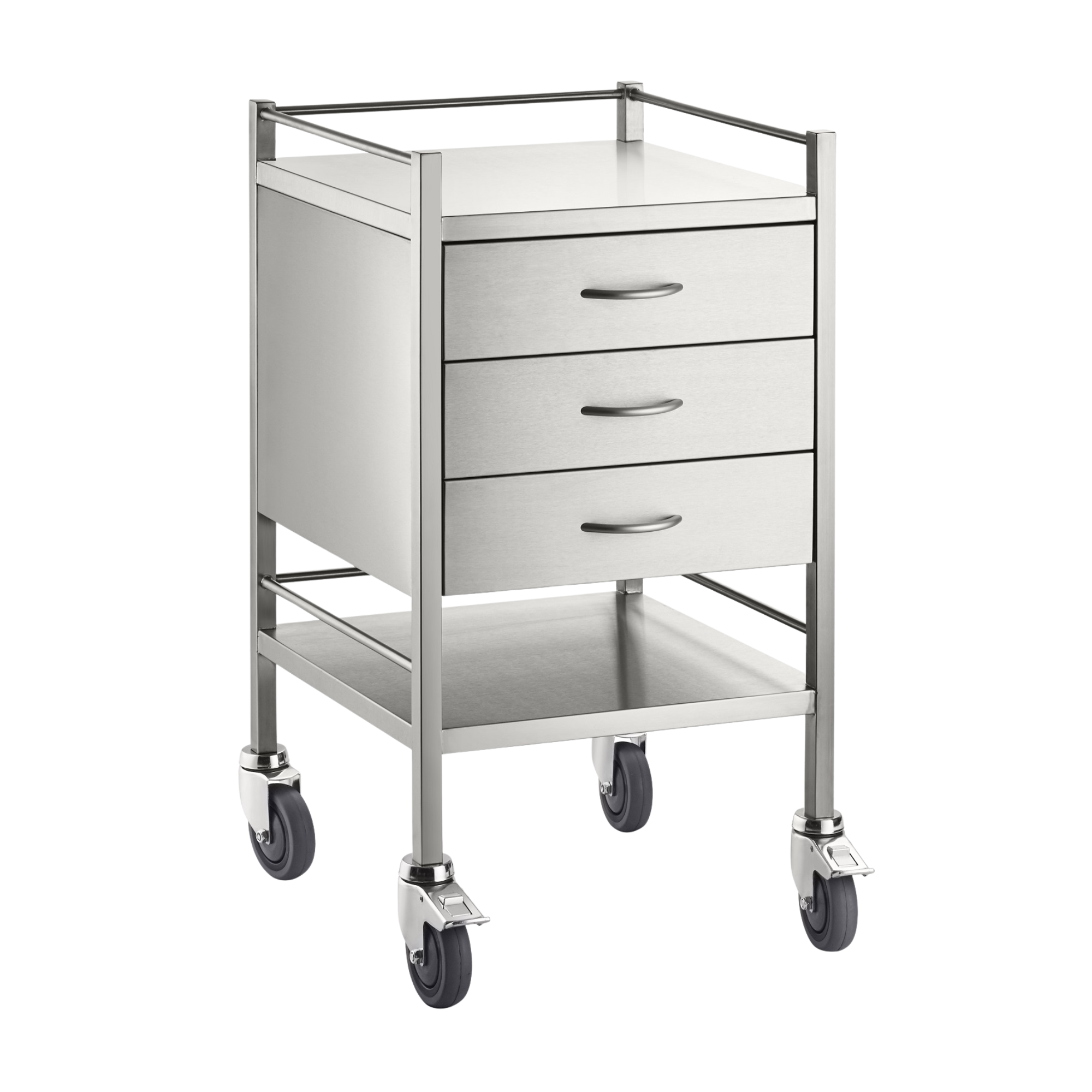Stainless Steel Trolley Three Drawer Medical Carts & Trolleys