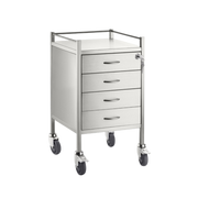 Stainless Steel Trolley Four Drawer With Top Locking Medical Carts & Trolleys