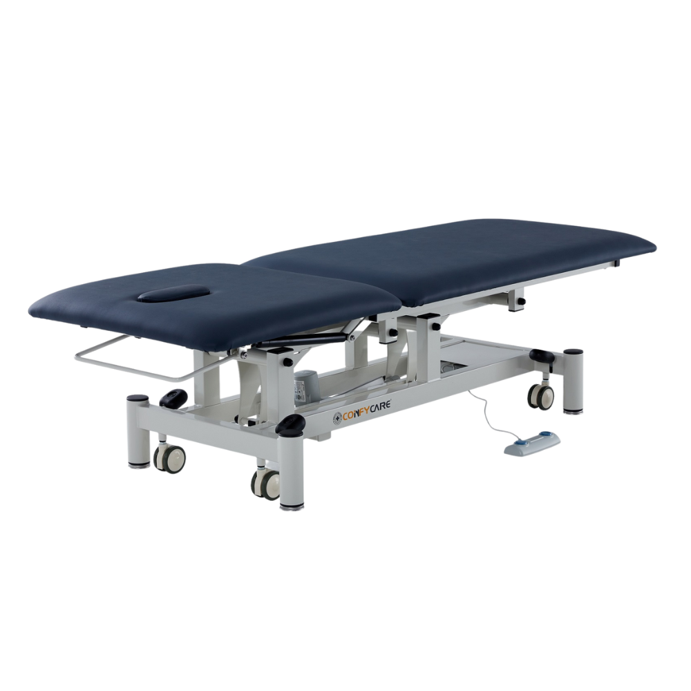 Pacific Medical Two Section Hi Low Electric Couch Navy Blue Equipment & Furniture