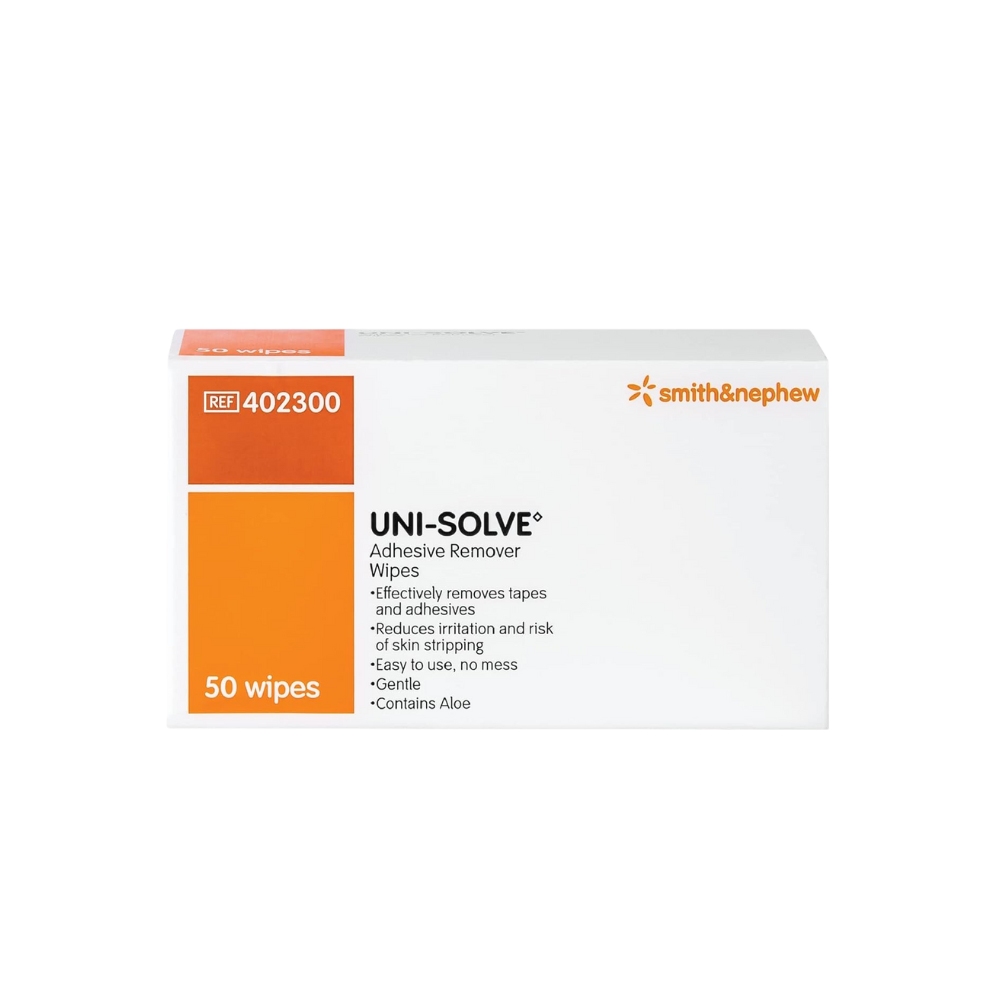 The box contains 50 individual wipes.